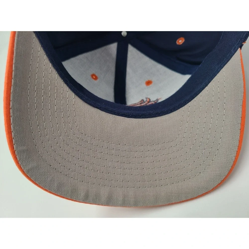Vintage Denver Broncos Logo Athletic Snapback Hat Cap NFL‎ Football Blue Orange